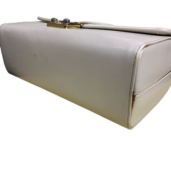 Rosenio Beige Structured Doctor’s Handbag with Strap - Picture 8 of 16